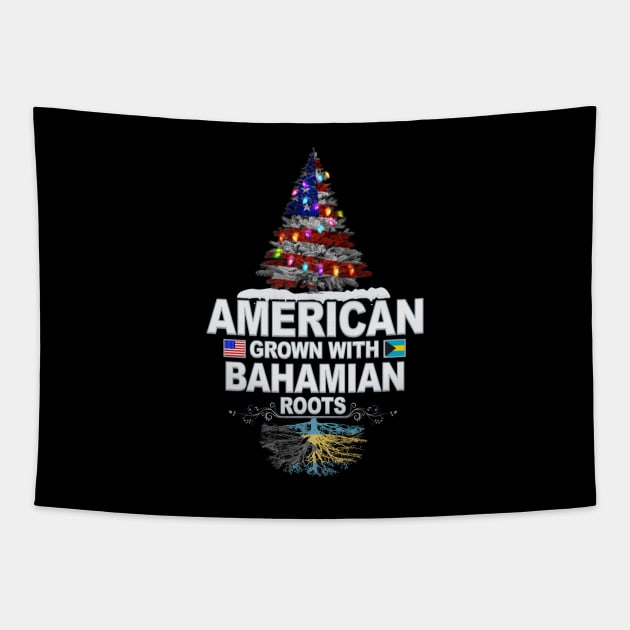 Christmas Tree  American Grown With Bahamian Roots - Gift for Bahamian From Bahamas Tapestry by Country Flags