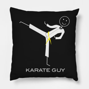 Funny Mens Yellow Belt Karate Pillow