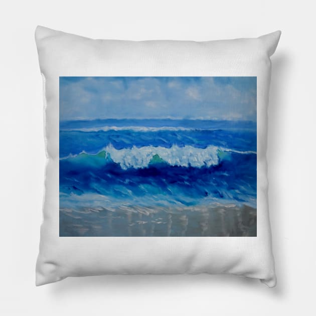 Sand and Sea 11 Pillow by jennyleeandjim