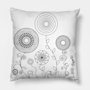 Mandala flowers Pillow