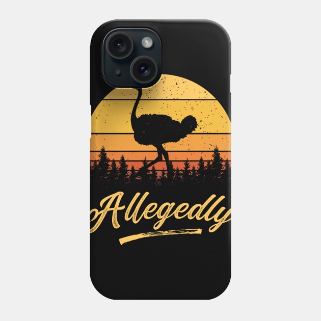 Letterkenny Allegedly Ostrich Vintage Retro Sunset Distressed Gift Phone Case by BadDesignCo