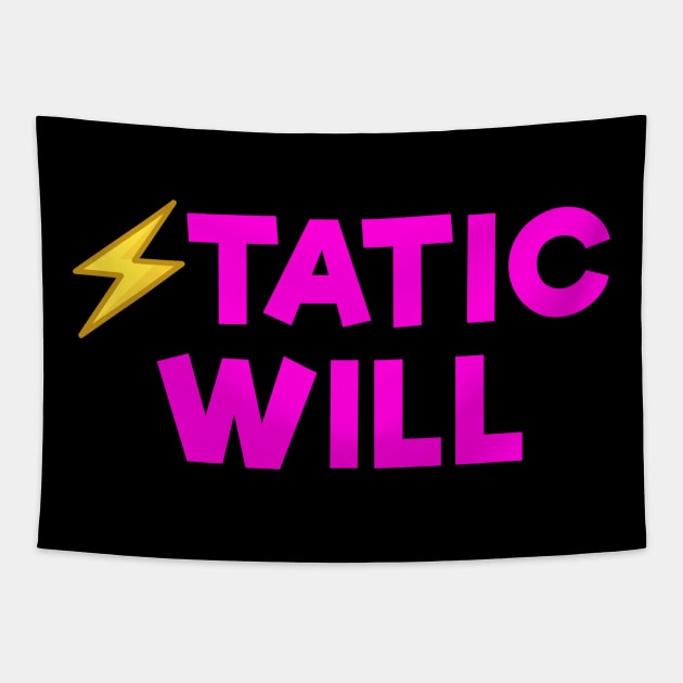 Static will Pink Tapestry by Dolta