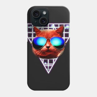 Cool 80s Hipster Cat Phone Case