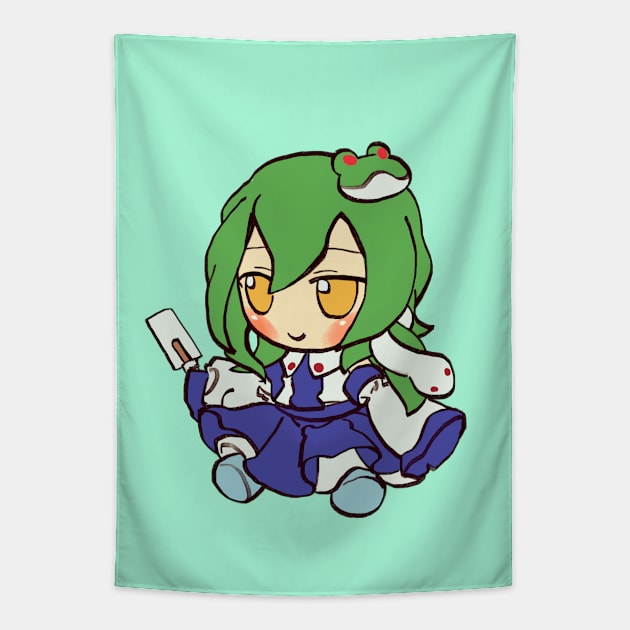 Mudwizard draws sanae kochiya fumo plush / touhou memes Tapestry by mudwizard