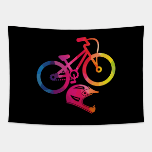 'Colorful Mountain Bike' Awesome Bike Gift Tapestry