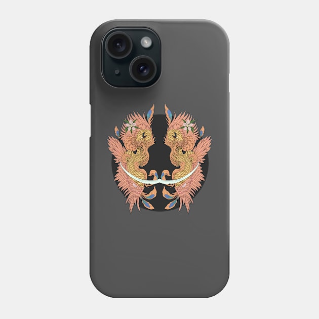 Twin Phoenix Phone Case by Gekko and the Samurai 