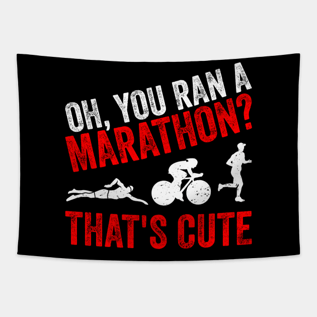 Funny Triathlon Triathlet Triathlete Gift Tapestry by Dolde08