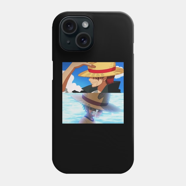 shanks and luffy Phone Case by Sparkledoom