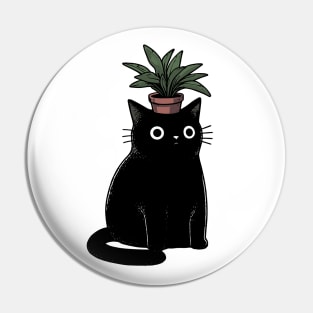 Cat Plant Head Pin