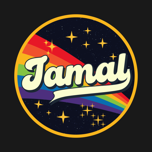 Jamal // Rainbow In Space Vintage Style by LMW Art