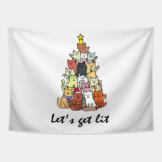 LET'S GET LIT Tapestry by BonnyNowak