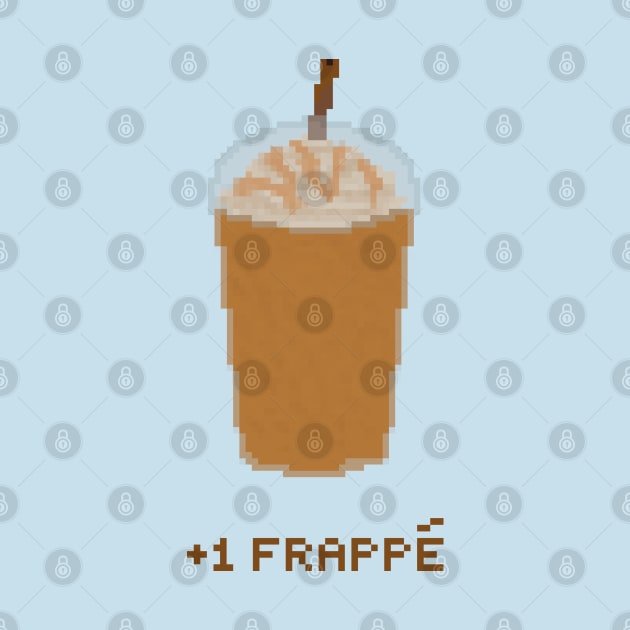 Iced frappe with caramel pixel art by toffany's