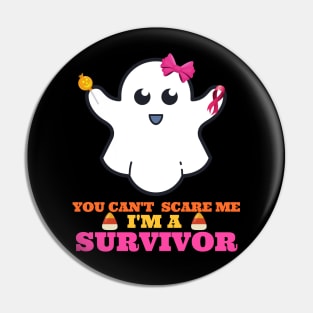 You Can't Scare Me - Halloween Breast Cancer Pin