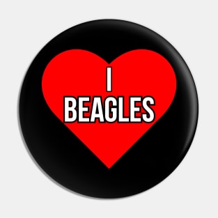 I love Beagles Pin