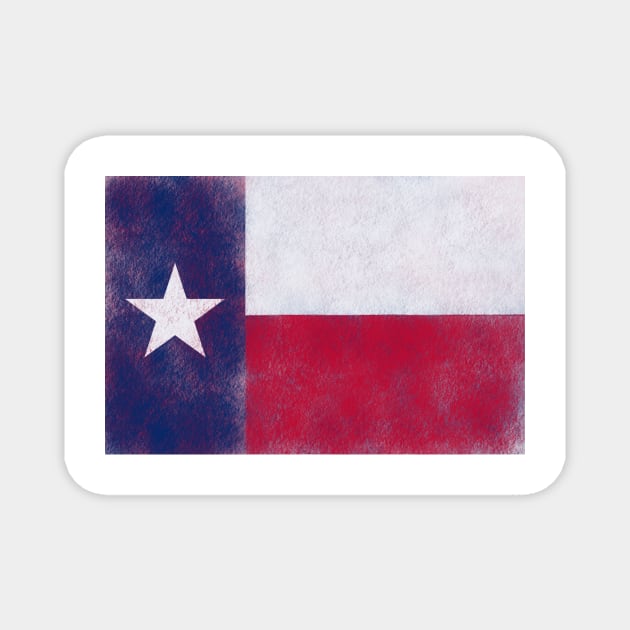 Texas Flag distressed Magnet by rand0mity