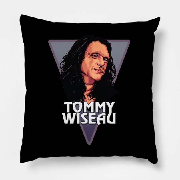 Tommy Wiseau Pillow by Creepsandbabes