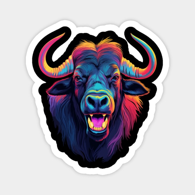 Wildebeest Smiling Magnet by JH Mart