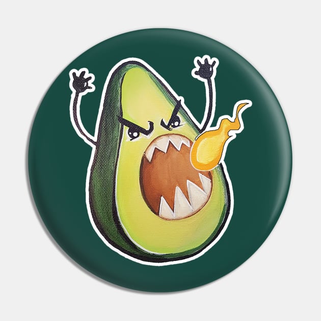 Angry Avocado Pin by BiancaRomanStumpff