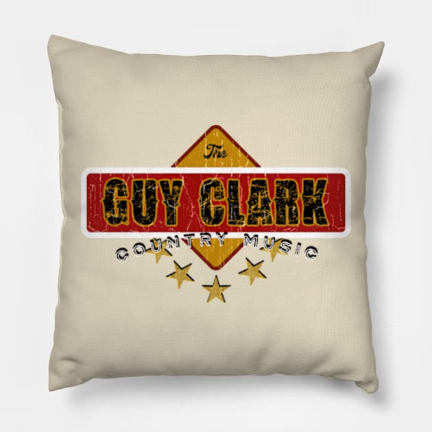 Guy Clark country music Pillow by Kokogemedia Apparelshop