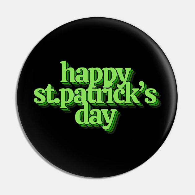 Happy St. Patrick's Day Pin by Kelly Louise Art