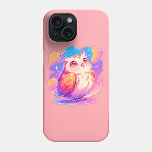 Cute owl with vivid colors Phone Case