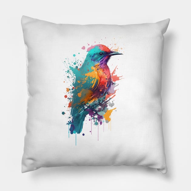 Colorful Flight Pillow by Gabriel Melo