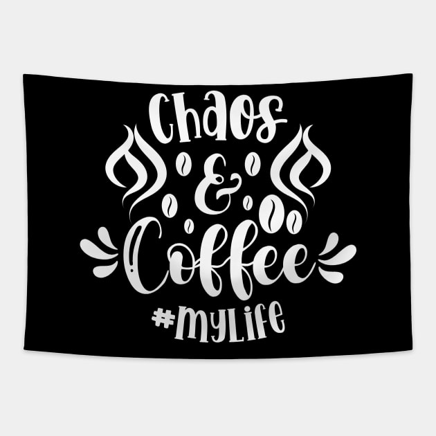 Chaos & Coffee Summarize My Life Tapestry by Emma