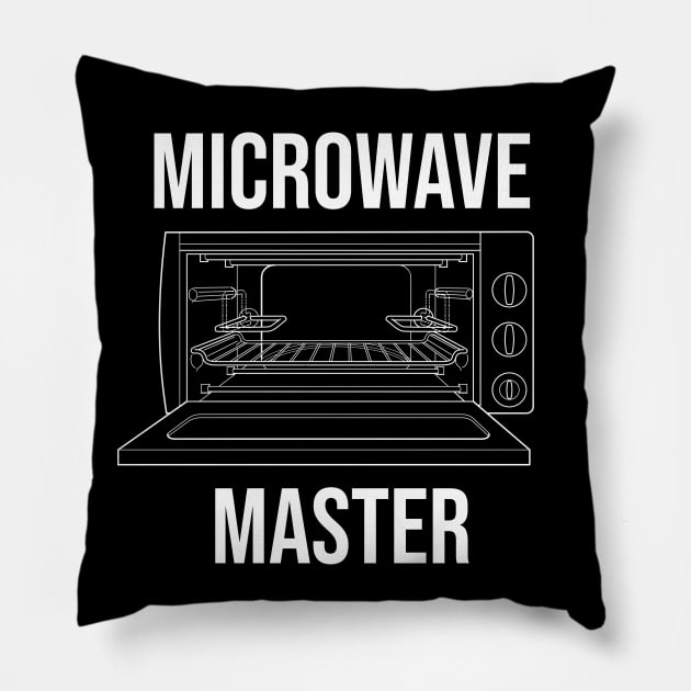 Microwave Master Pillow by BearsAreToys Official Merch