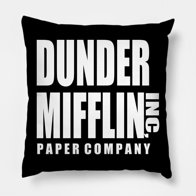 Dunder Mifflin Inc Pillow by Sempolan Art