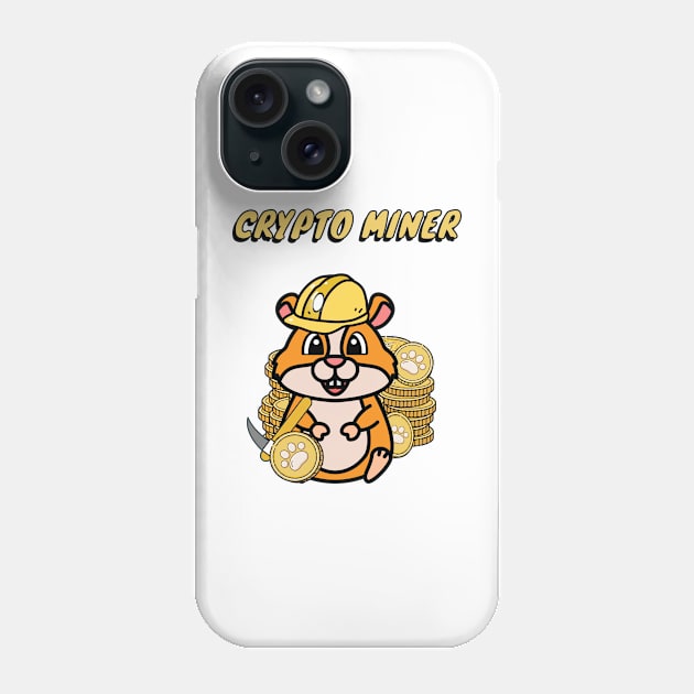 Funny Hamster is a crypto miner Phone Case by Pet Station