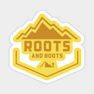 Roots and Boots Hiking Magnet