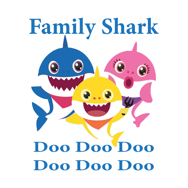 Family Shark Doo Doo Doo by FreedoomStudio