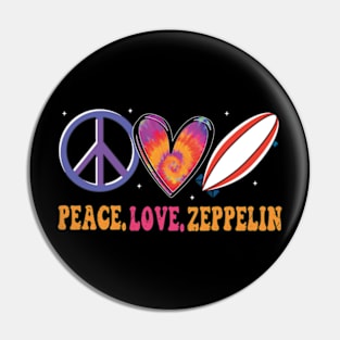 Peace Love & Zeppelin Pin