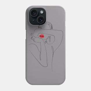 Women Red Lips Kisses Phone Case