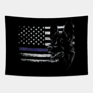 Bulldog american flag Tapestry