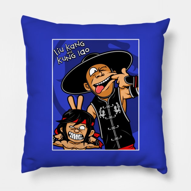 Funny Fighting Video Game Vintage Retro Parody Gift For Gamers Pillow by BoggsNicolas