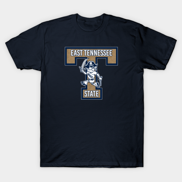 Discover Vintage East Tennessee State Bucs Mascot logo - East Tennessee State - T-Shirt