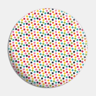 Bright Confetti Squares Pattern Pin