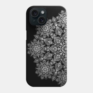 Silver lily mandala Phone Case