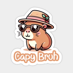 Capy Bruh Funny Capybara Kawaii Rodent Animal Magnet