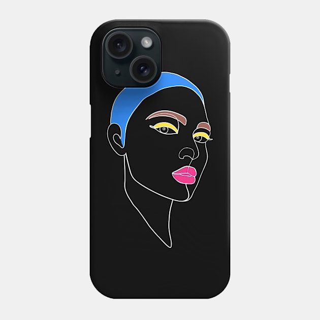 Woman face in minimalist style Phone Case by WarmJuly