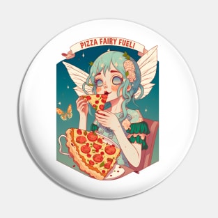 Pizza Fairy Fuel Funny Food Retro Japonese Anime Pin