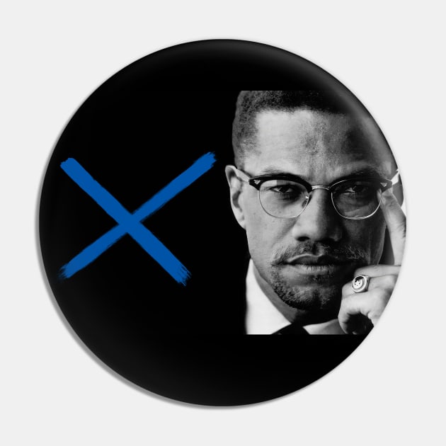 MALCOLM X Pin by Buff Geeks Art