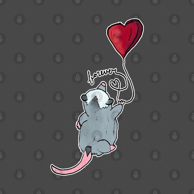 Forever: Romantic Opossum by nonbeenarydesigns