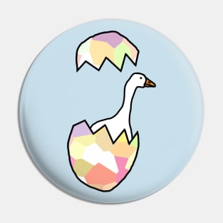 Gaming Goose Popping out of his Funny Easter Egg Pin