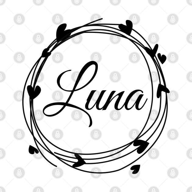 Luna name cute design by BrightLightArts