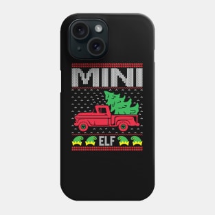 Mini elf ugly christmas sweater Phone Case