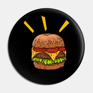 burger illustration perfect for design Pin