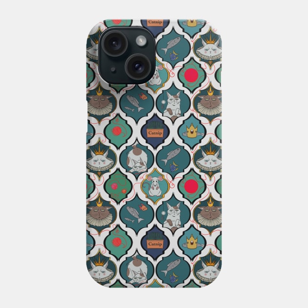 moody cat life pattern Phone Case by Monstrous1