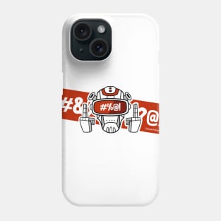 Middlefinger Funny Emoji Robot Phone Case